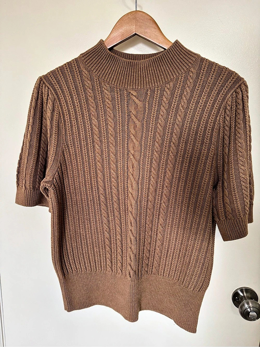 Banana Republic Cable Knit Mock Neck Sweater Large